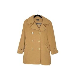 Britches For Women Tan Camel Wool Blend Pea Coat